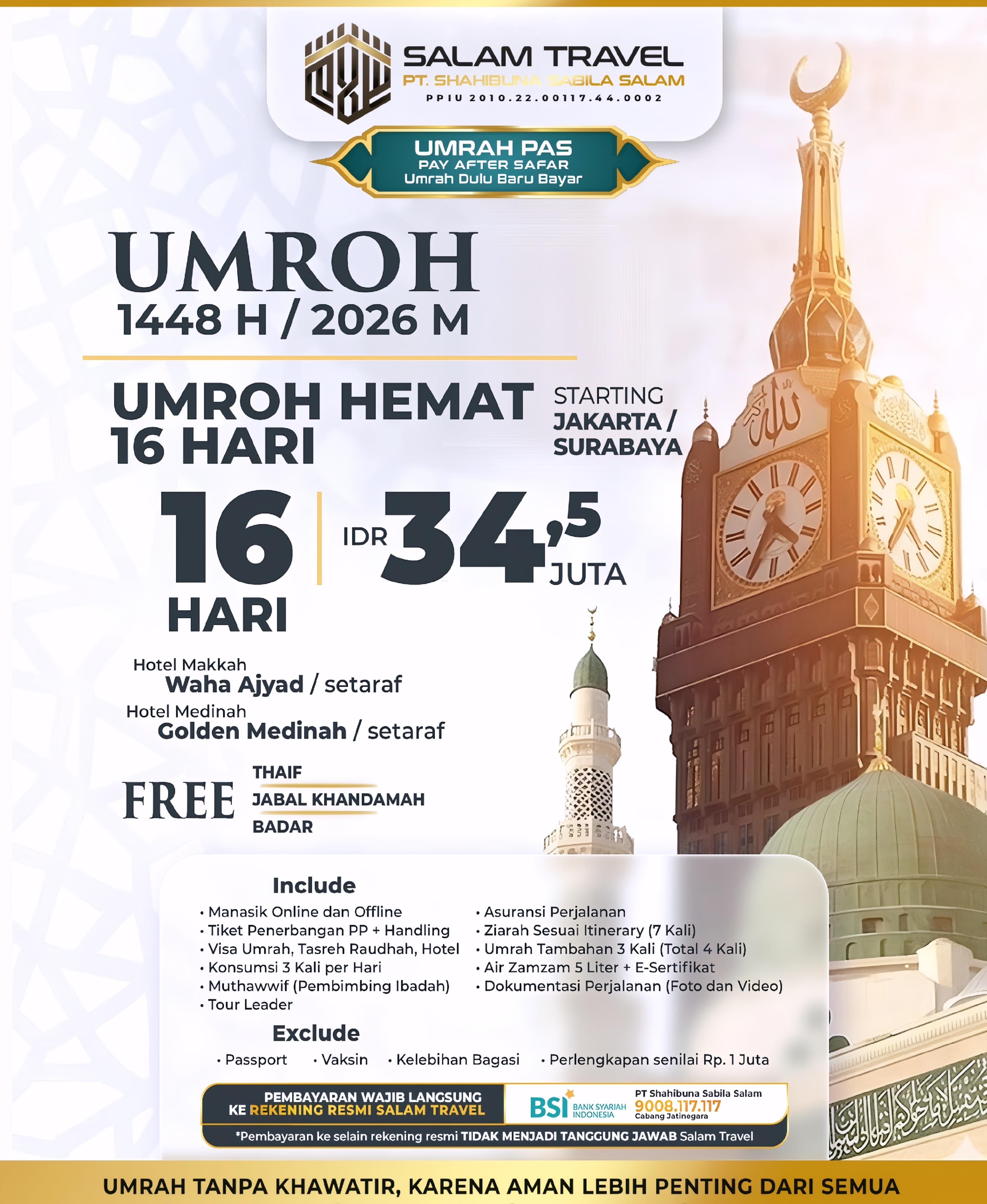 Paket Hemat 16 Hari